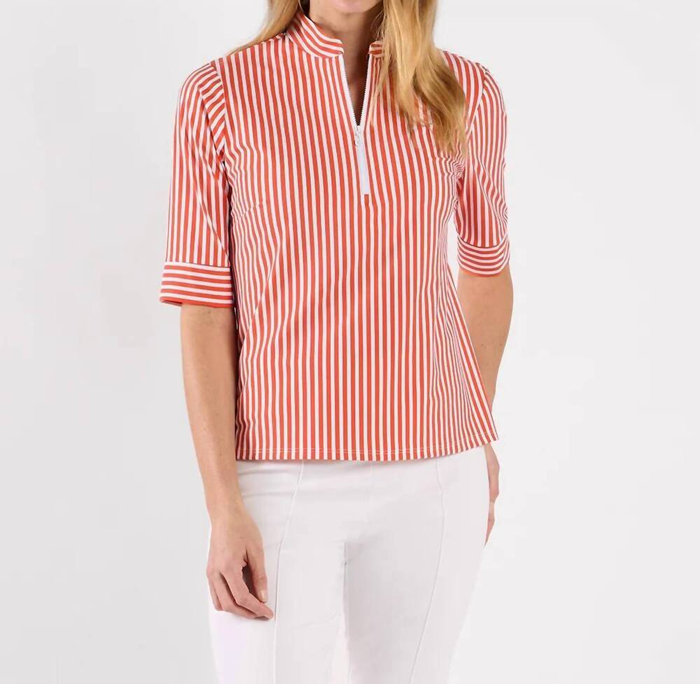NEW JUDE CONNALLY juliet top in stripe coral
